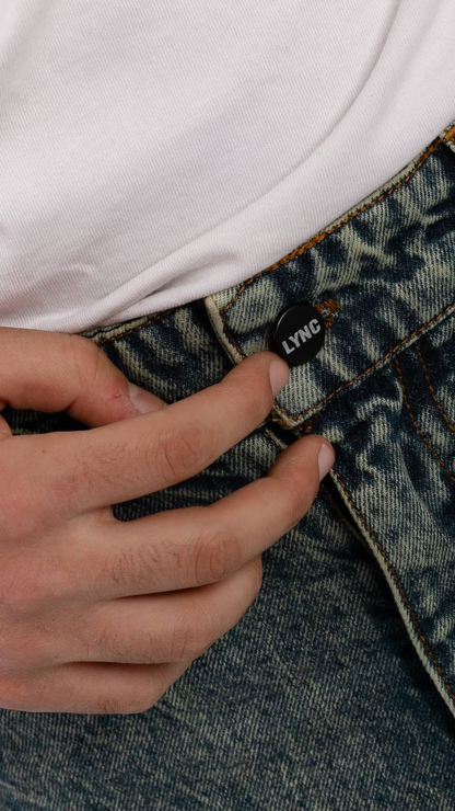 Scratched Gray Denim