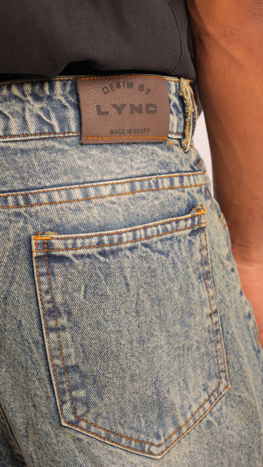 Scratched Gray Denim